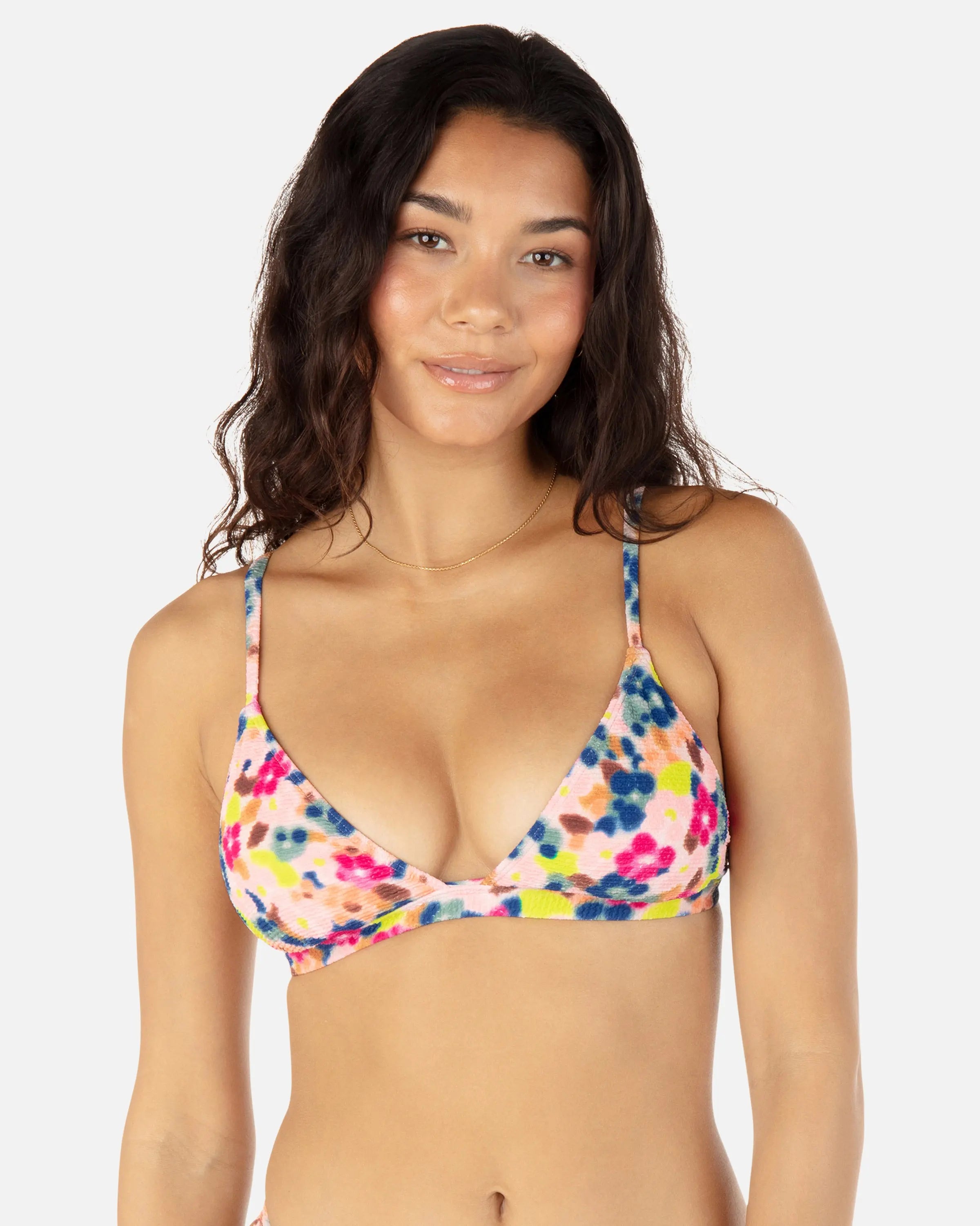 TOP HURLEY DITSY HAZE SCRUNCH BRALLETE