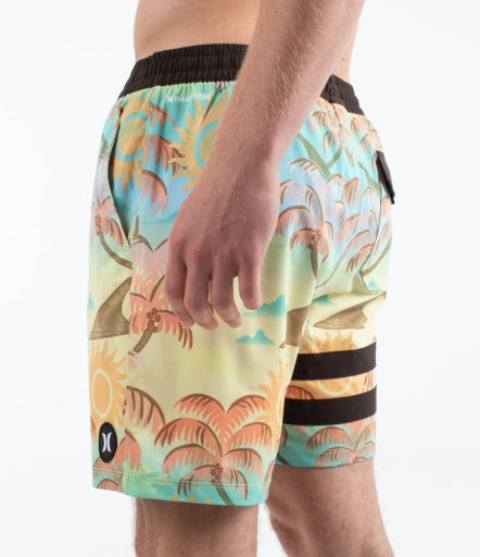 Boardshorts HURLEY - PHNTM ECO BLOCK PARTY VOLLEY 17 - Pineapple