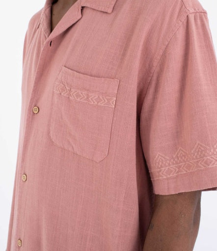 Camasa HURLEY - LAGUNA CAMP EMBROIDERED SS