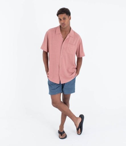 Camasa HURLEY - LAGUNA CAMP EMBROIDERED SS