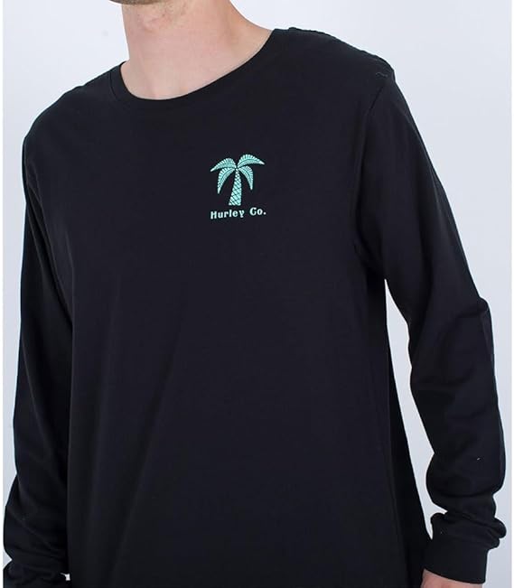 Hurley Men's Evd Checker Palm LS T-Shirt