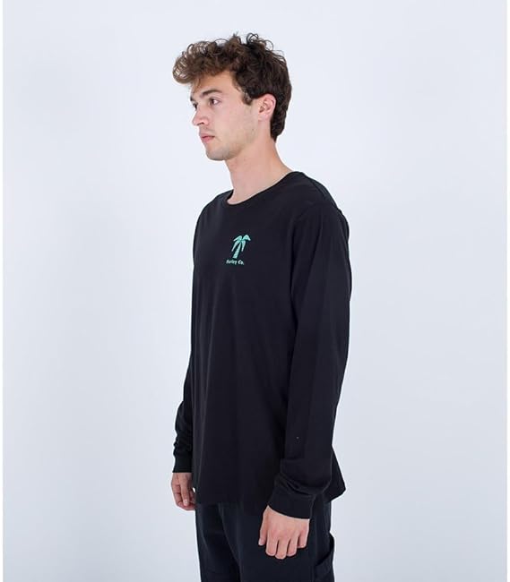 Hurley Men's Evd Checker Palm LS T-Shirt