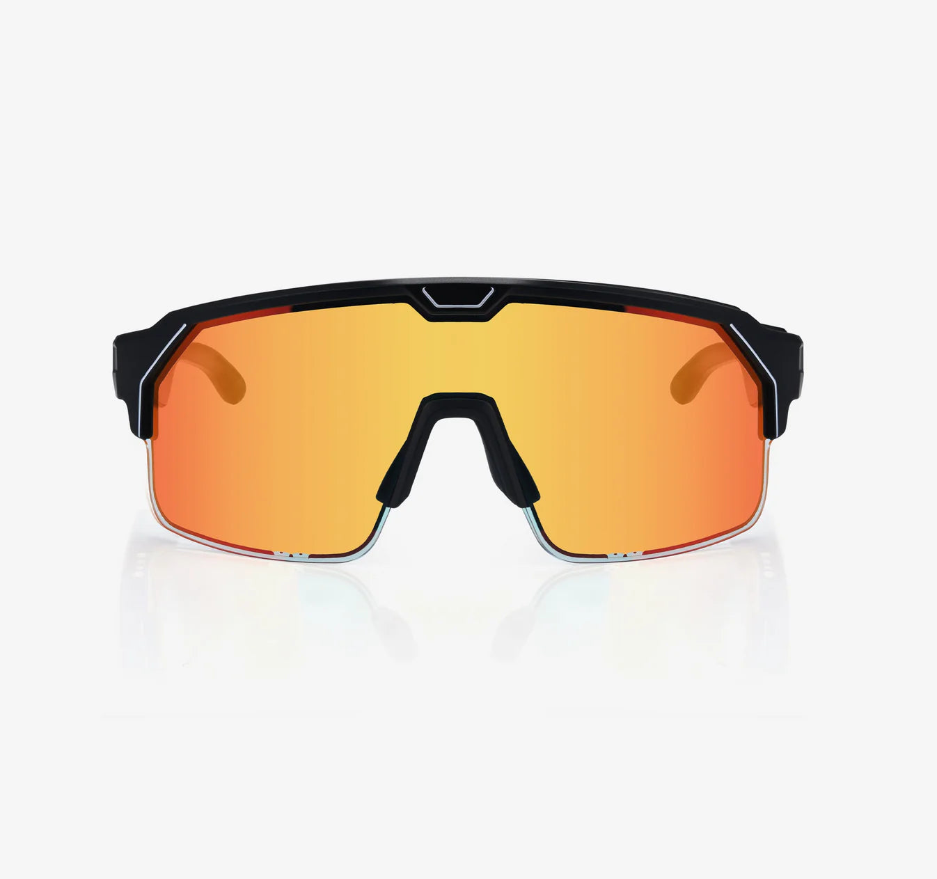 Ochelari Sport Music Shield Slider - Negru Mat și Roșu