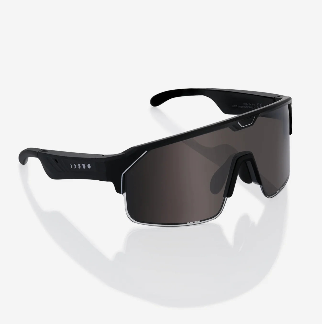 Ochelari Sport Music Shield Slider - Fumuriu și Negru