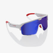 Ochelari Sport Music Shield Slider - Albastru și Roșu