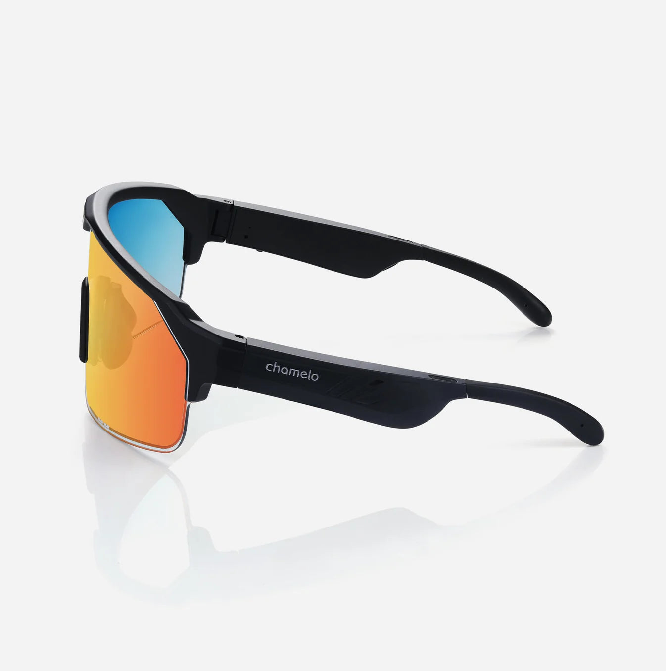 Ochelari Sport Music Shield Slider - Negru Mat și Roșu