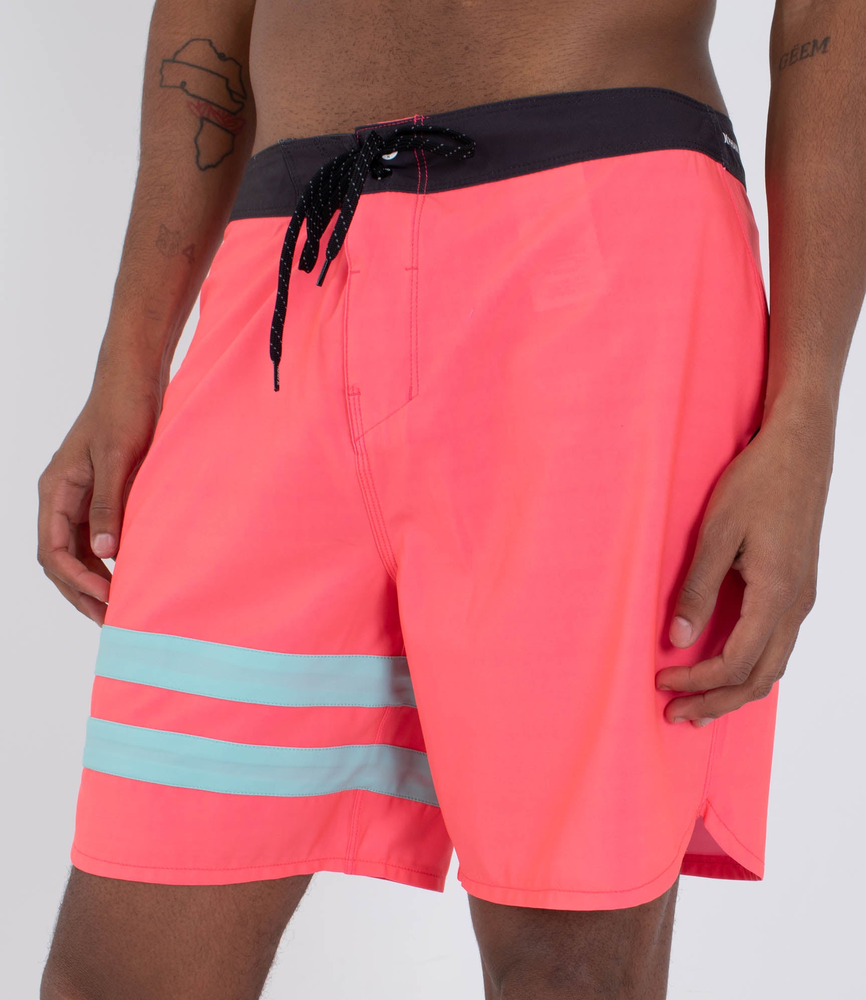 Boardshorts HURLEY - PHANTOM BLOCK PARTY 18' NEON PINK