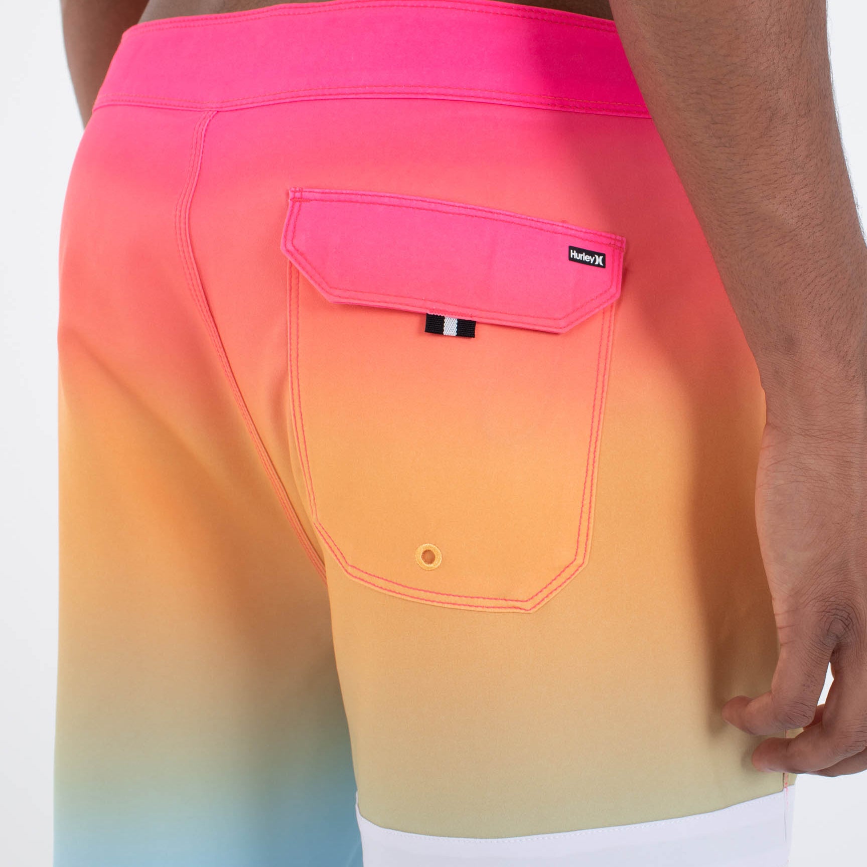 Boardshort Hurley Phantom Block Party 18 inch Nectarine - vedere 5