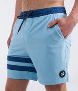 Boardshorts HURLEY - PHNTM ECO BLOCK PARTY VOLLEY 17 - Blue Dream