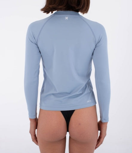 Lycra HURLEY - W RASH LS TEE SPRING BREEZE