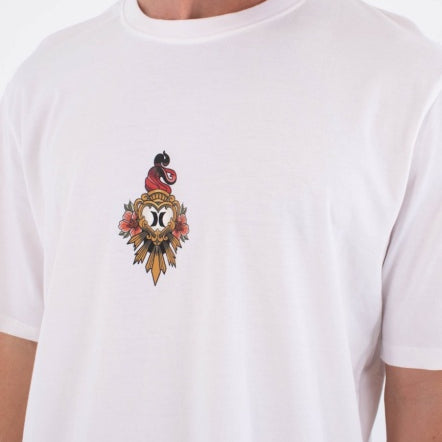 Tricou HURLEY - TATTOO TRUDY HEART SS TEE WHITE