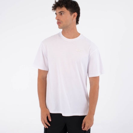 Tricou HURLEY - BUBBLE BACK PRINT SS TEE WHITE