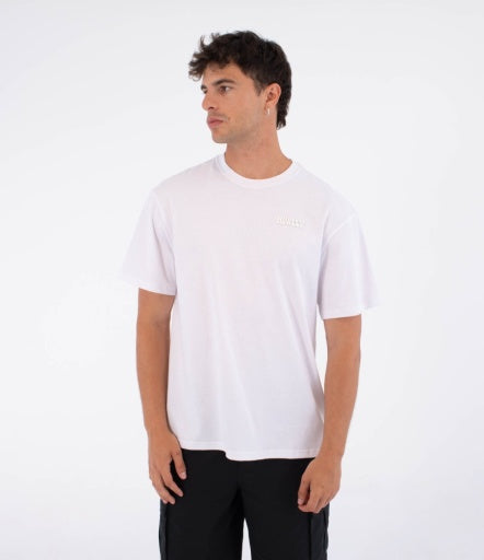 Tricou HURLEY - BUBBLE BACK PRINT SS TEE WHITE