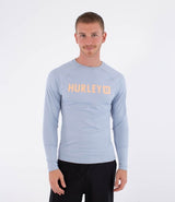 Lycra HURLEY - RASH SLIM FIT BOX LS SPRING BREEZE