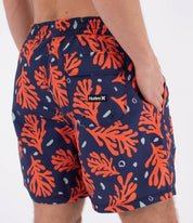 Boardshorts HURLEY - M VOLLEY ICON PRINTING PRESS CORAL DESTROYER