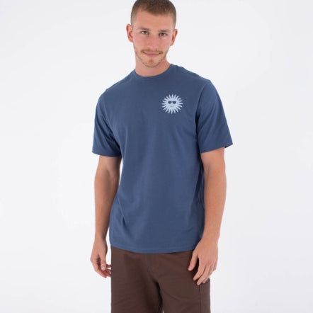 Tricou HURLEY - TEE SS PRINTING PRESS FOMO GREY TEAL