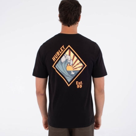 Tricou HURLEY - TEE SS PRINTING PRESS DISQUES BLACK