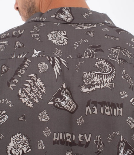 Camasa HURLEY - M WOVEN SS ETAM BLACK