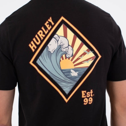 Tricou HURLEY - TEE SS PRINTING PRESS DISQUES BLACK