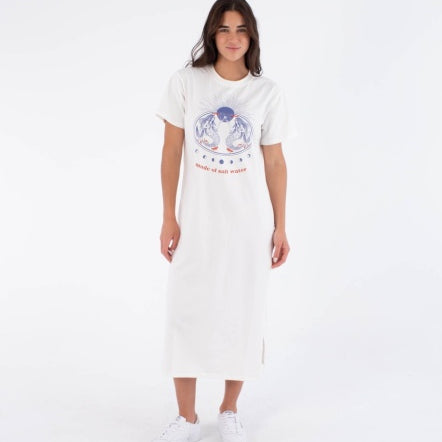Rochie HURLEY - DRESS MIDI ISLAND BONE