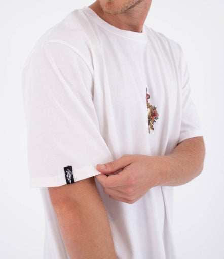 Tricou HURLEY - TATTOO TRUDY HEART SS TEE WHITE