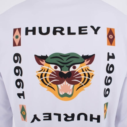 Lycra HURLEY - RASH REGULAR BOLUD LS WHITE