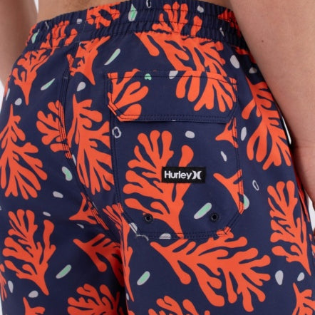 Boardshorts HURLEY - M VOLLEY ICON PRINTING PRESS CORAL DESTROYER