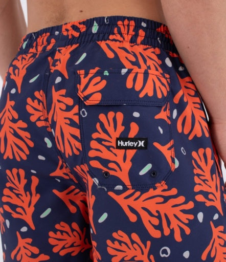 Boardshorts HURLEY - M VOLLEY ICON PRINTING PRESS CORAL DESTROYER