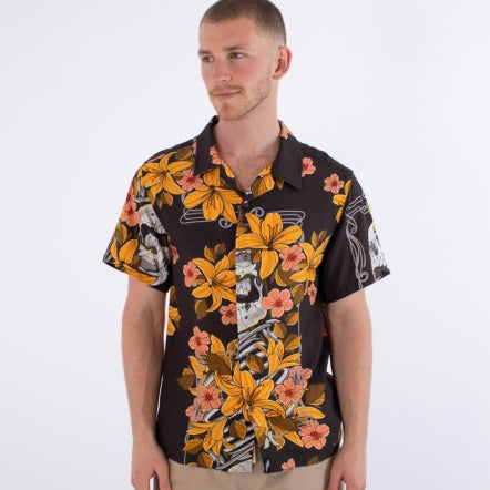 Camasa HURLEY - M WOVEN SS TRUDY BLACK