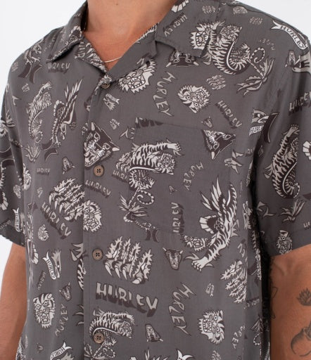 Camasa HURLEY - M WOVEN SS ETAM BLACK