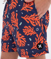 Boardshorts HURLEY - M VOLLEY ICON PRINTING PRESS CORAL DESTROYER