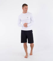 Lycra HURLEY - RASH SLIM FIT ICON CIRCLE LS WHITE