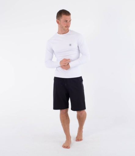 Lycra HURLEY - RASH SLIM FIT ICON CIRCLE LS WHITE