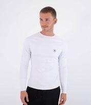 Lycra HURLEY - RASH SLIM FIT ICON CIRCLE LS WHITE