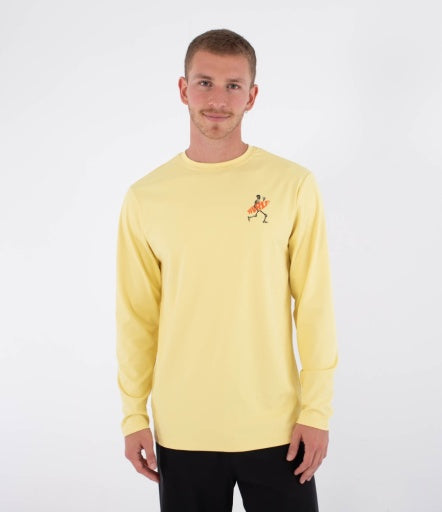 Lycra HURLEY - RASH REGULAR FLAMENGUE LS NECTARINE