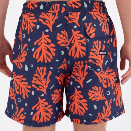 Boardshorts HURLEY - M VOLLEY ICON PRINTING PRESS CORAL DESTROYER