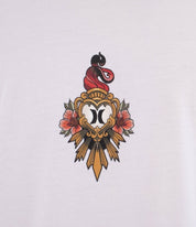 Tricou HURLEY - TATTOO TRUDY HEART SS TEE WHITE