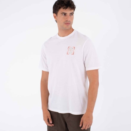 Tricou HURLEY - TEE SS PRINTING PRESS SAVAGE WHITE