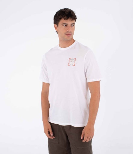 Tricou HURLEY - TEE SS PRINTING PRESS SAVAGE WHITE
