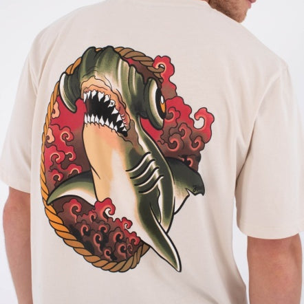 Tricou HURLEY - TATTOO TRUDY SHARK  SS TEE  BONE
