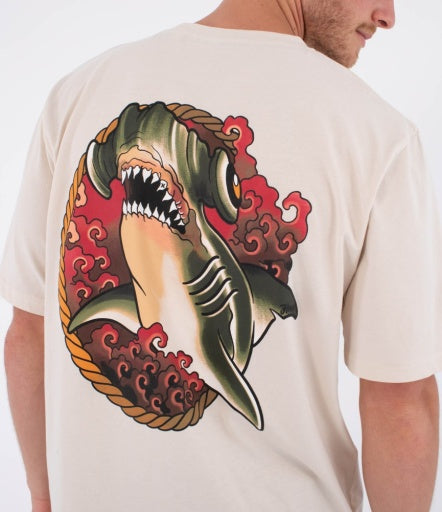Tricou HURLEY - TATTOO TRUDY SHARK  SS TEE  BONE