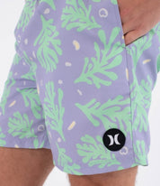 Boardshorts HURLEY - M VOLLEY ICON PRINTING PRESS CORAL LAVENDER MIST