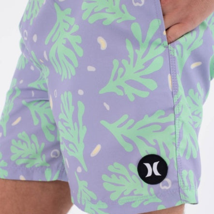 Boardshorts HURLEY - M VOLLEY ICON PRINTING PRESS CORAL LAVENDER MIST