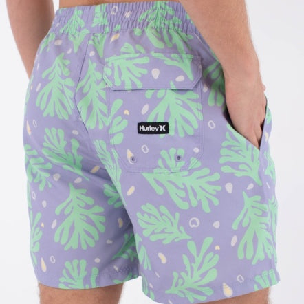 Boardshorts HURLEY - M VOLLEY ICON PRINTING PRESS CORAL LAVENDER MIST