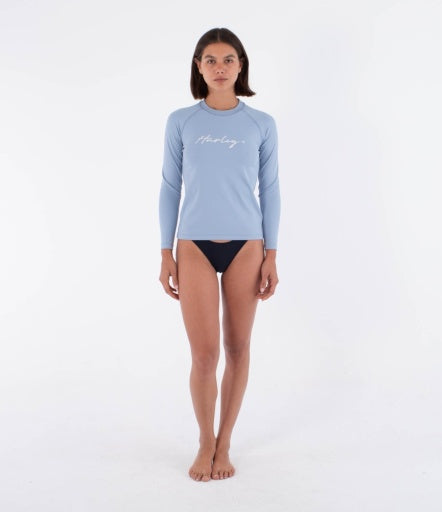 Lycra HURLEY - W RASH LS TEE SPRING BREEZE