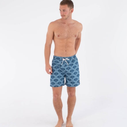 Boardshorts HURLEY - M VOLLEY ICON PRINTING PRESS ARBORE WORKER BLUE