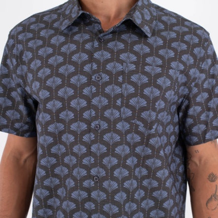 Camasa HURLEY - M WOVEN SS PRINTING PRESS ARBORE BLACK