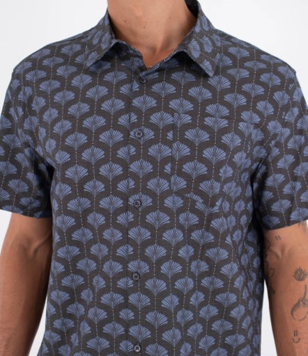 Camasa HURLEY - M WOVEN SS PRINTING PRESS ARBORE BLACK