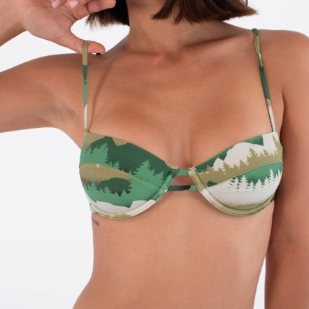 Costum de baie HURLEY - HURLEY UNDER WIRE TOP RIVERDALE