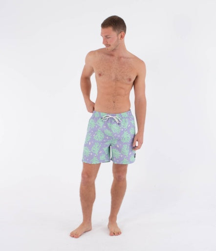 Boardshorts HURLEY - M VOLLEY ICON PRINTING PRESS CORAL LAVENDER MIST